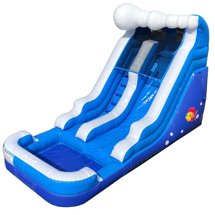 Jingo Jump 13 H x 20 L Inflatable Water Slide with Air Blower